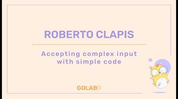 Accepting complex inputs with simple code - Roberto Clapis