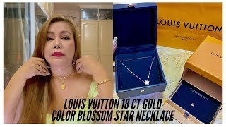 Louis Vuitton Star Blossom gold necklace and earrings with