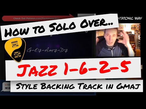 🎸 How to Solo Over Backing Tracks | G Major Jazz Backing Track | Medium Swing 1-6-2-5