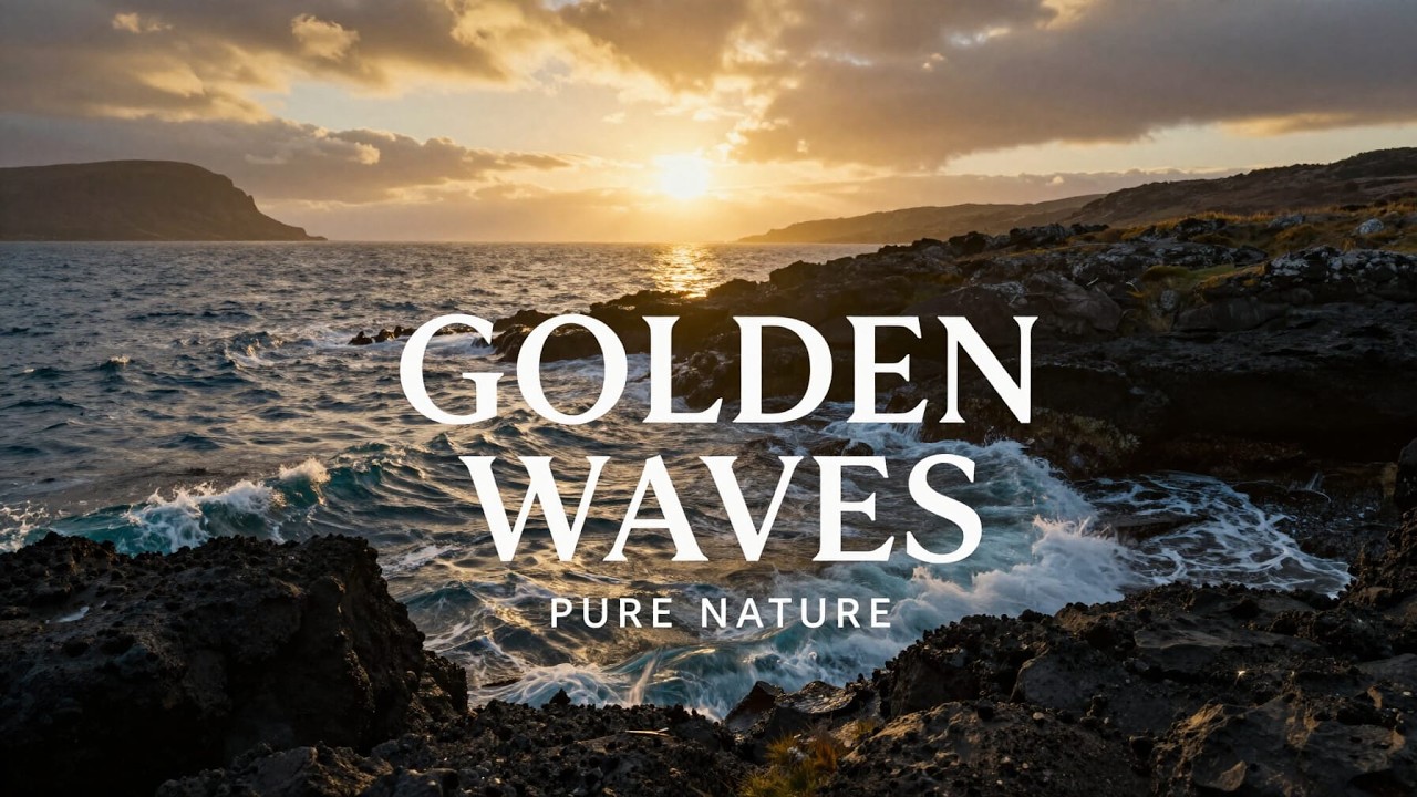 Relaxing Ocean Waves at Golden Hour: 1 Hour of Deep Nature Sounds | Isle of Mull, Scotland