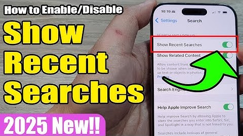 How to Enable/Disable 🔍 Show Recent Searches on iPhone 16/16 Pro Max 📱 | iOS 18