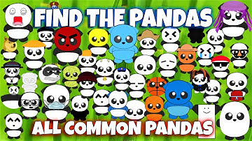 ROBLOX - Find the Pandas - 🐼 ALL COMMON  PANDAS 🐼