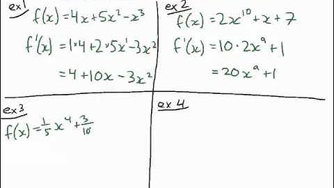 Differentiating polynomials