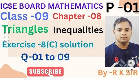 Icse maths class -09 | chapter -08 triangles | exercise -8(C) solution from OP malhotra |educare