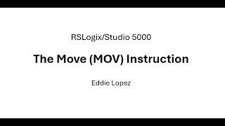 The Move (MOV) Instruction