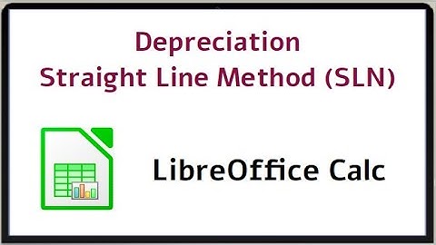 CA P14 # SLN | Straight Line Method | Depreciation | LibreOffice Calc
