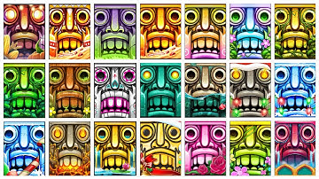 Temple Run 2 All Maps - Spooky Ridge VS Volcano Island VS Holi Festival VS Enchanted Palace