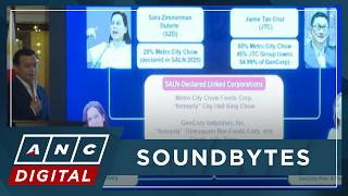 LOOK: Trillanes presents VP Sara's corporate network, including controversial GenCorp | ANC