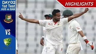 Day 2 Highlights - Australia vs Bangladesh- 1st Test - 28th Aug,2017 at Dhaka || Sports Zone