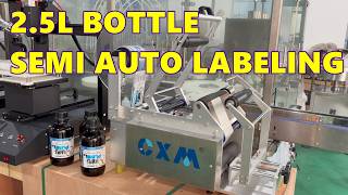 CX-BYT Semi Automatic 2 5L Bottle Labeling Machine