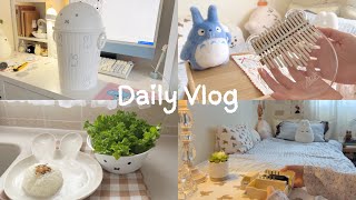 Daily Vlog 🍓| life update, Totoro song kalimba, Korean bbq, DIY Miffy garbage can, cozy movie night