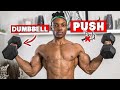 DUMBBELL PUSH WORKOUT AT HOME | LIGHT DUMBBELLS ONLY | NO BENCH