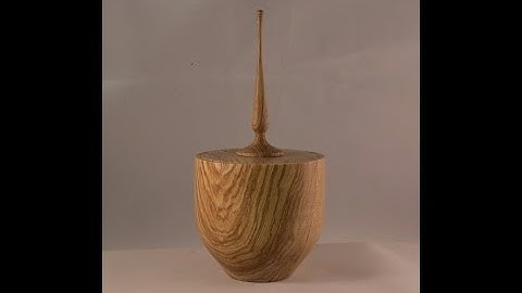Woodturning - Ash Lidded Box with Finial