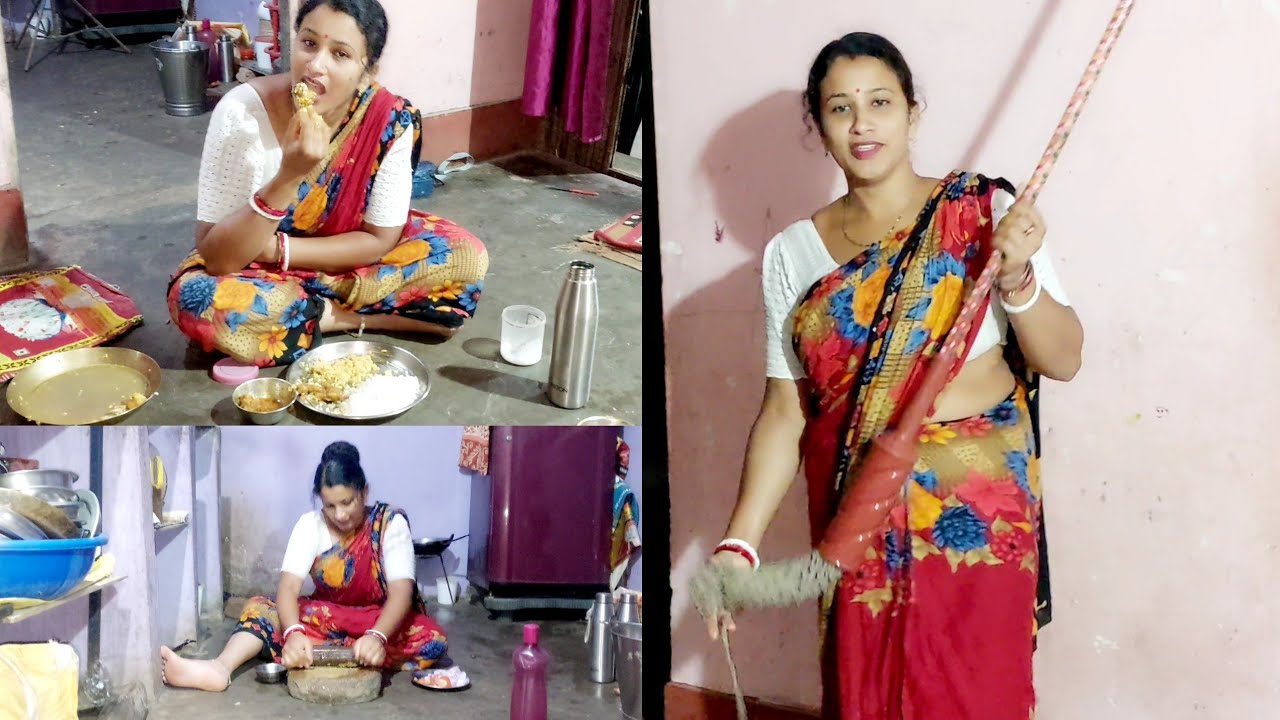 Maj rate ghar pocha karte hoche 🧹😒@kalyanivlogs5548 #deliy vlogs #cow ...