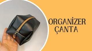 ✓ Makyaj çantası yapımı | Organizer çanta dikimi| Suni deriden çanta dikimi