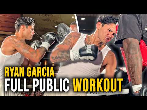 Ryan Garcia SMASHES THE BODY BAG! 🔥 Gives Fans A SHOW at PUBLIC WORKOUT vs Conor Benn