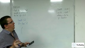 A-Level Further Maths: C3-05 Matrices: Finding a Particular Reflection Matrix