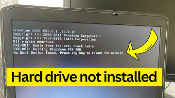 Solved: Hard drive not installed error on laptop - Hard Drive Not Found