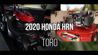 New 2020 Honda Lawn Mower HRN216 vs Toro Recycler Lawn Mower +Honda Auto Choke