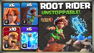 Th15 Root Rider + Valkyrie With Zap Spell | Th15 Zap Root Rider | Best Th15 Attack Strategy 2024 Coc