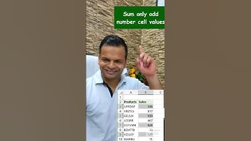 Add odd cells values in excel #vikominstitute #sumoddcellvalues #excel