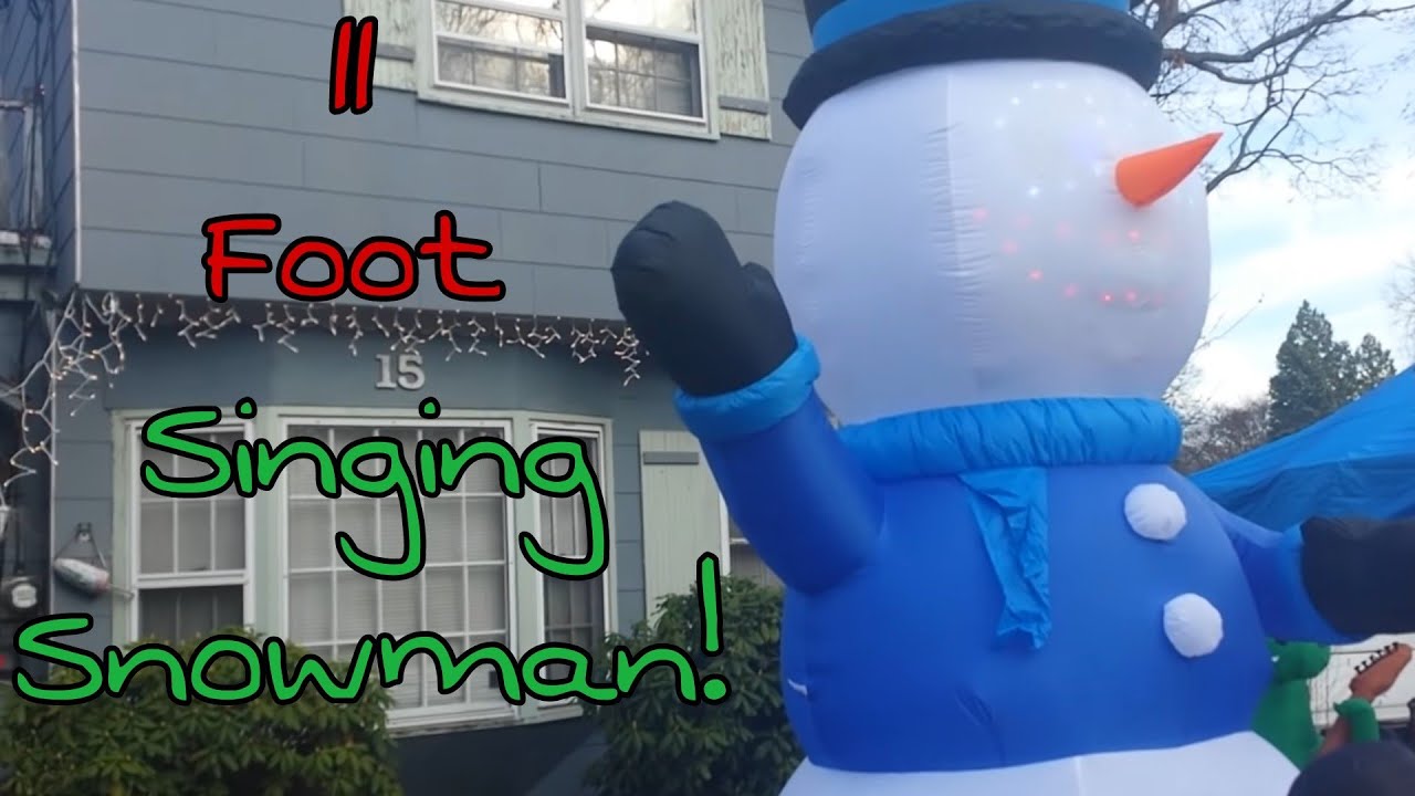  giant inflatable singing snowman youtube