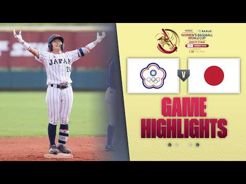 HIGHLIGHTS | Chinese Taipei vs Japan | WBSC Women's Baseball World Cup - Group Stage