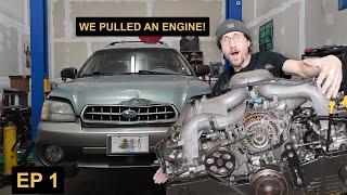 Taking an Engine Out of a SUBARU!