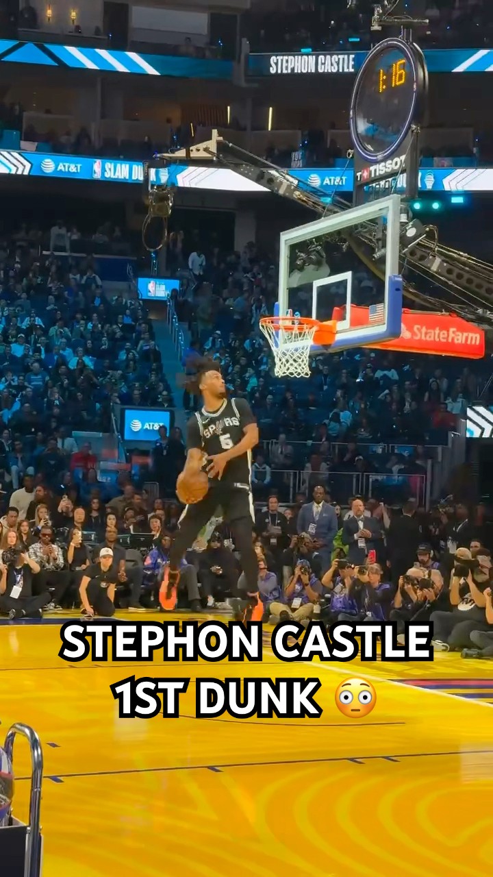 Stephon Castle’s 1st dunk was wild