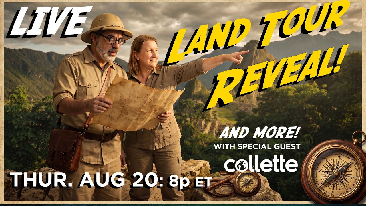 LIVE: Collette Tours | Our First Group Land Tour! | Thurs. Aug 20, 8p ET