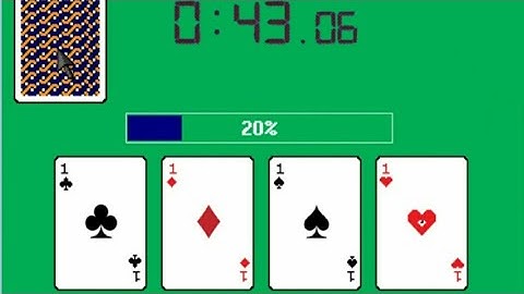 Progressbar95 Solitare Speedrun 43.06 Seconds!