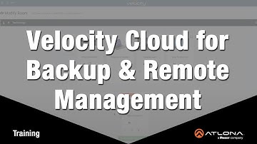 Velocity Cloud for Backup and Remote Management