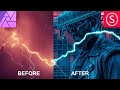 BEST Blend Ranges Trick Ever - Amazing Lightning Effect - Affinity Photo