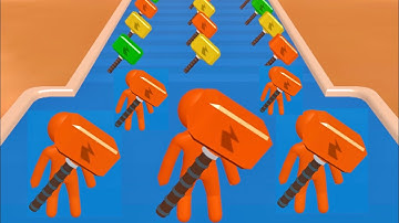 Max Levels in - Giant Hammer 🥸😁🥸Gameplay All Levels 9-11 (iOS/Android)😁😤