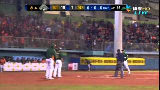20130410 CPBL 張泰山兩分全壘打 6局上