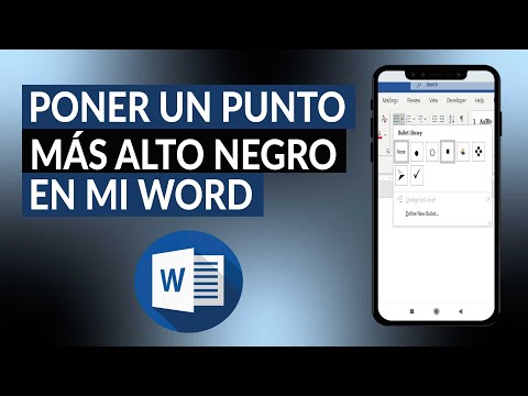 Cómo poner un punto más alto negro en mi documento WORD