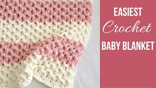 Easiest Crochet Baby Blanket (1 Row Repeat) screenshot 3
