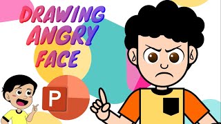 HOW TO DRAW FACIAL EXPRESSIONS 1 | ANGRY FACE CLIP ART IN POWERPOINT
