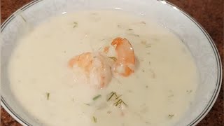 سر طريقه عمل شوربة الجمبري بالكريمه - Shrimp creamy soup