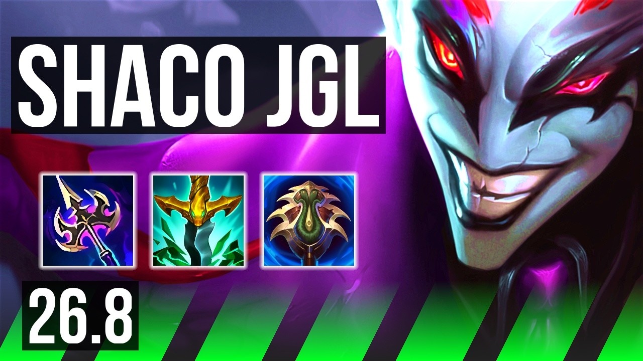SHACO vs MASTER YI (JGL) | TR Grandmaster | 26.8 | Manual Gamer