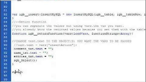 Flash guest book front end part 2 - flash, PHP, MySQL