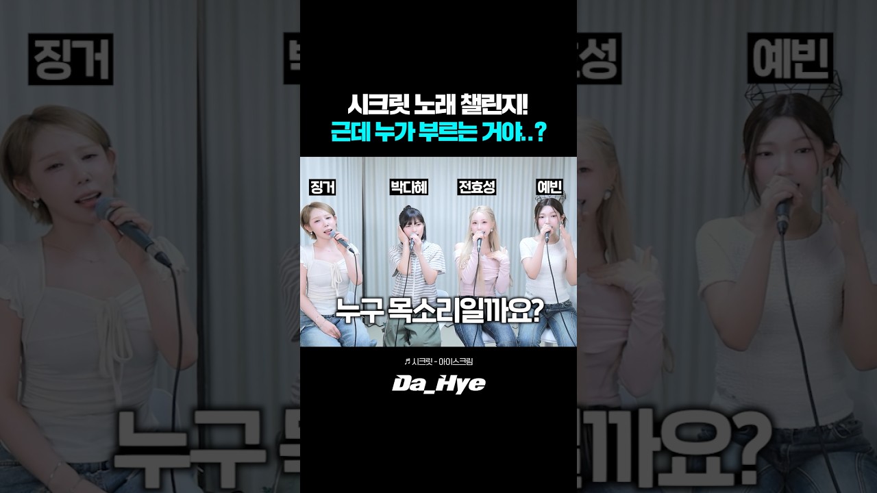 요즘 핫한 시크릿 노래 챌린지! 근데 누가 부르는 거야..?