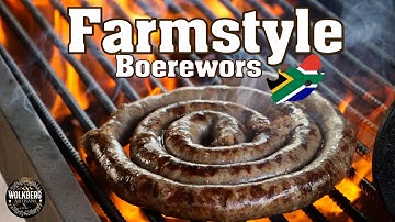 How to make Farmstyle Boerewors | Just Beef Sausage Recipe | Traditional South African Braai Sausage