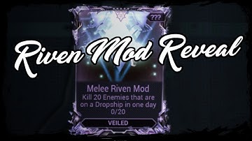 Warframe - Riven mod - Kill 20 enemies that are on a dropship in one day