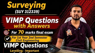 Surveying VIMP Questions with Answers on leveling contouring and plane table survey Contouring MSBTE