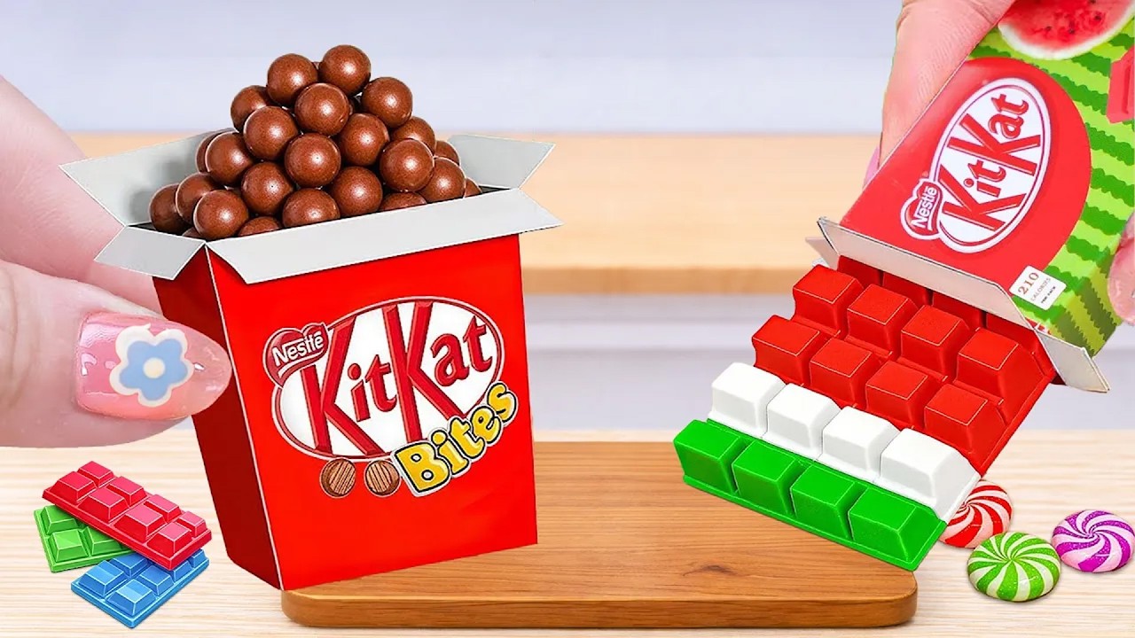 Miniature Rainbow Cake Decorating 🍫🌈 ASMR Amazing Watermelon Chocolate KitKat Cake