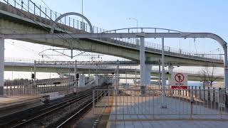 JR西日本　関西空港線りんくうタウン駅　特急はるか40号京都行　通過