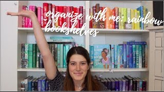 Organizing My New Bookshelves into a Rainbow 🌈(Move with Me)📦