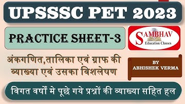 UPSSSC PET 2023 | Graph & Table Practice Set 03, PET Maths Graph PYQs, Graph & Table By ABHISHEK SIR