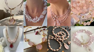 Rose Quartz + Gold Spacers😍 The Ultimate Elegant Combination screenshot 2